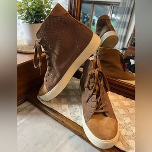 Frye Brown High-Top Sneakers